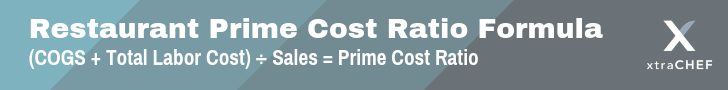 restaurant prime cost ratio formula